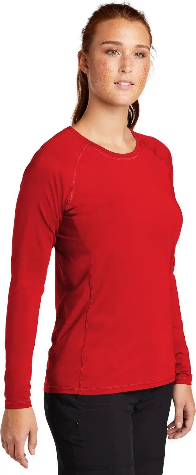 Sport-tek Lst470ls Women’s Long Sleeve Rashguard Tee - True Red
