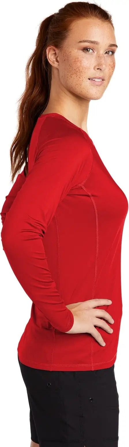 Sport-tek Lst470ls Women’s Long Sleeve Rashguard Tee - True Red