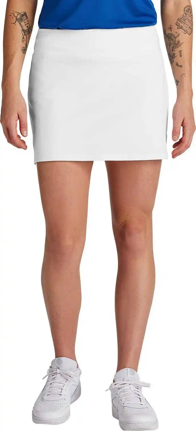Sport Tek Lst486 Ladies Repeat Skort White