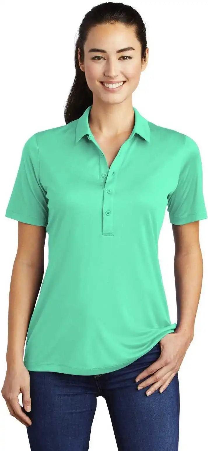 Sport Tek Lst520 Ladies Posi Uv Pro Polo Bright Seafoam