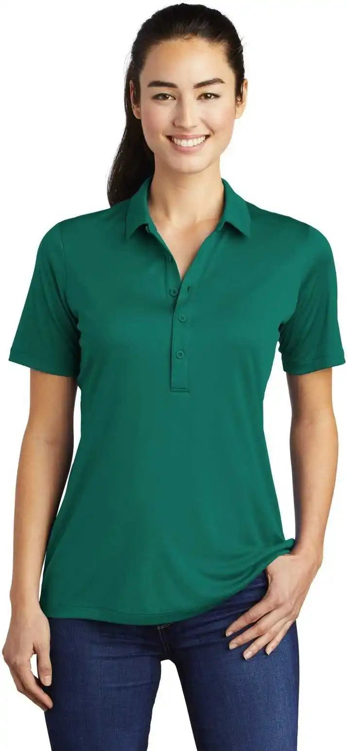 Sport-tek Lst520 Ladies Posi-uv Pro Polo - Marine Green
