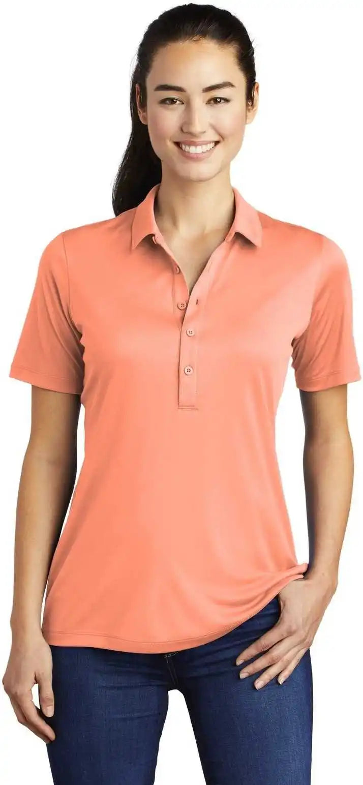 Sport Tek Lst520 Ladies Posi Uv Pro Polo Soft Coral
