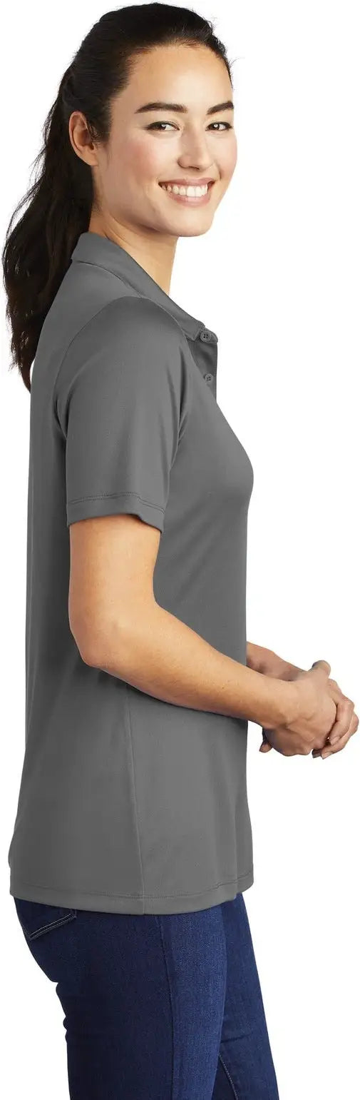 Sport-tek Lst520 Women’s Posi-uv Pro Polo - Dark Smoke Gray