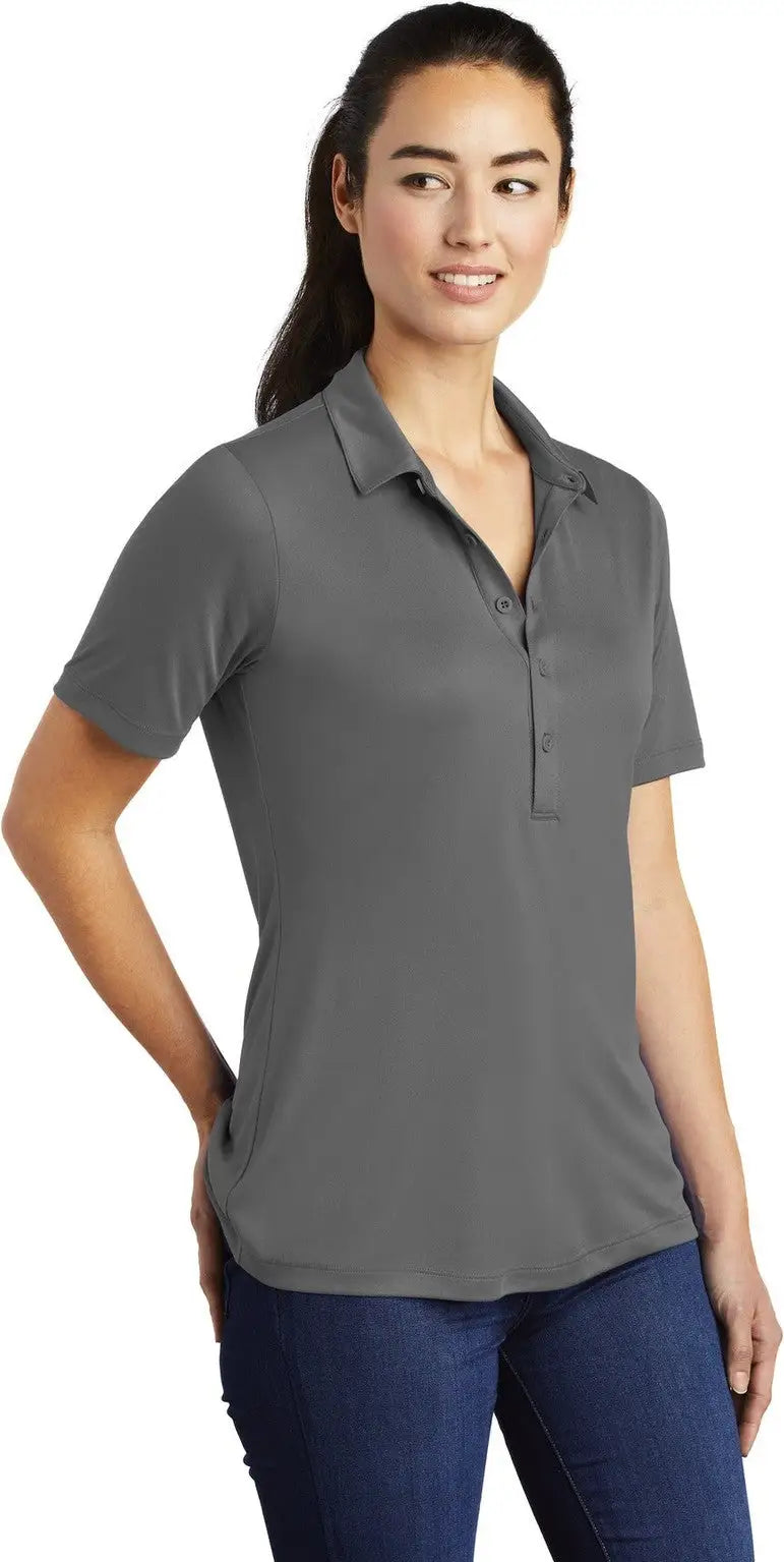 Sport-tek Lst520 Women’s Posi-uv Pro Polo - Dark Smoke Gray