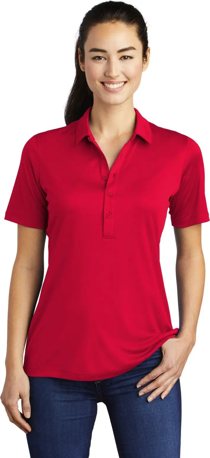 Sport-tek Lst520 Women’s Posi-uv Pro Polo - True Red - Ladies Xs
