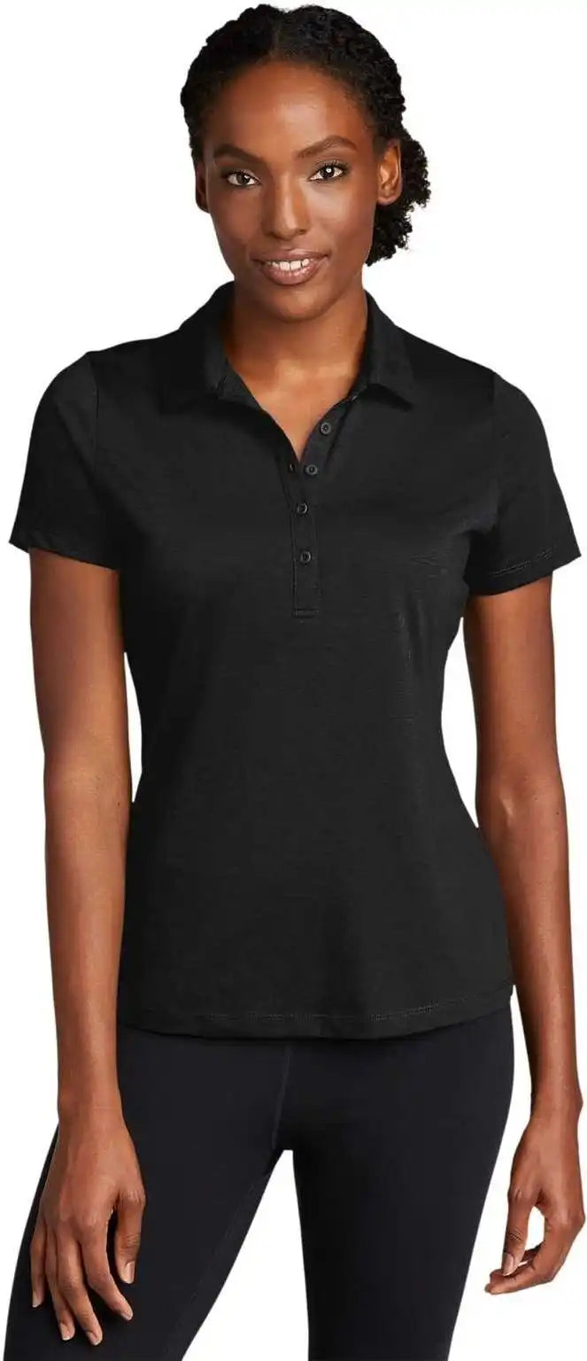 Sport Tek Lst530 Ladies Posicharge Strive Polo Black