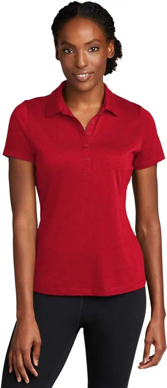 Sport Tek Lst530 Ladies Posicharge Strive Polo Deep Red