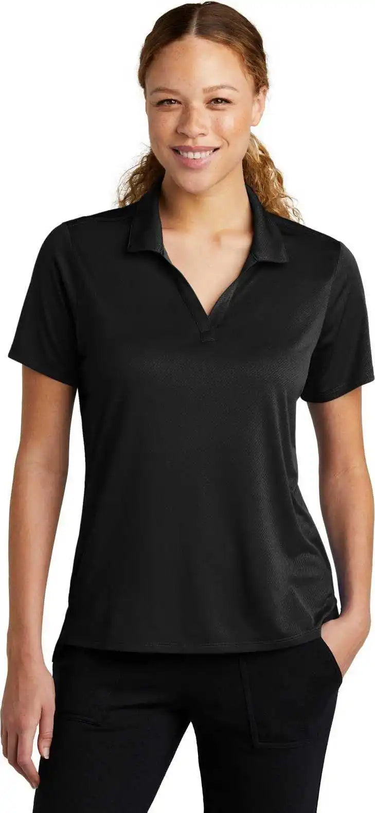 Sport Tek Lst535 Ladies Sideline Polo Black