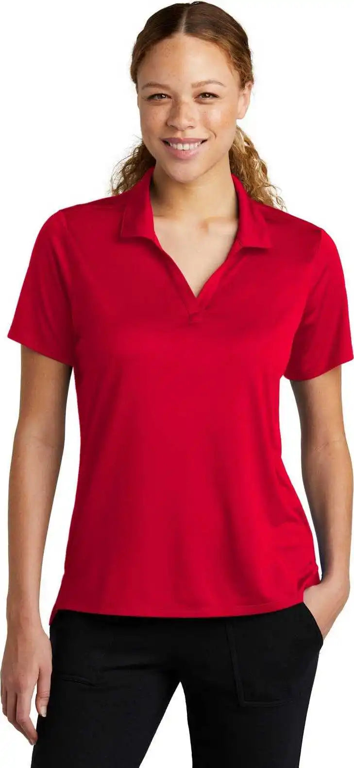 Sport Tek Lst535 Ladies Sideline Polo Deep Red