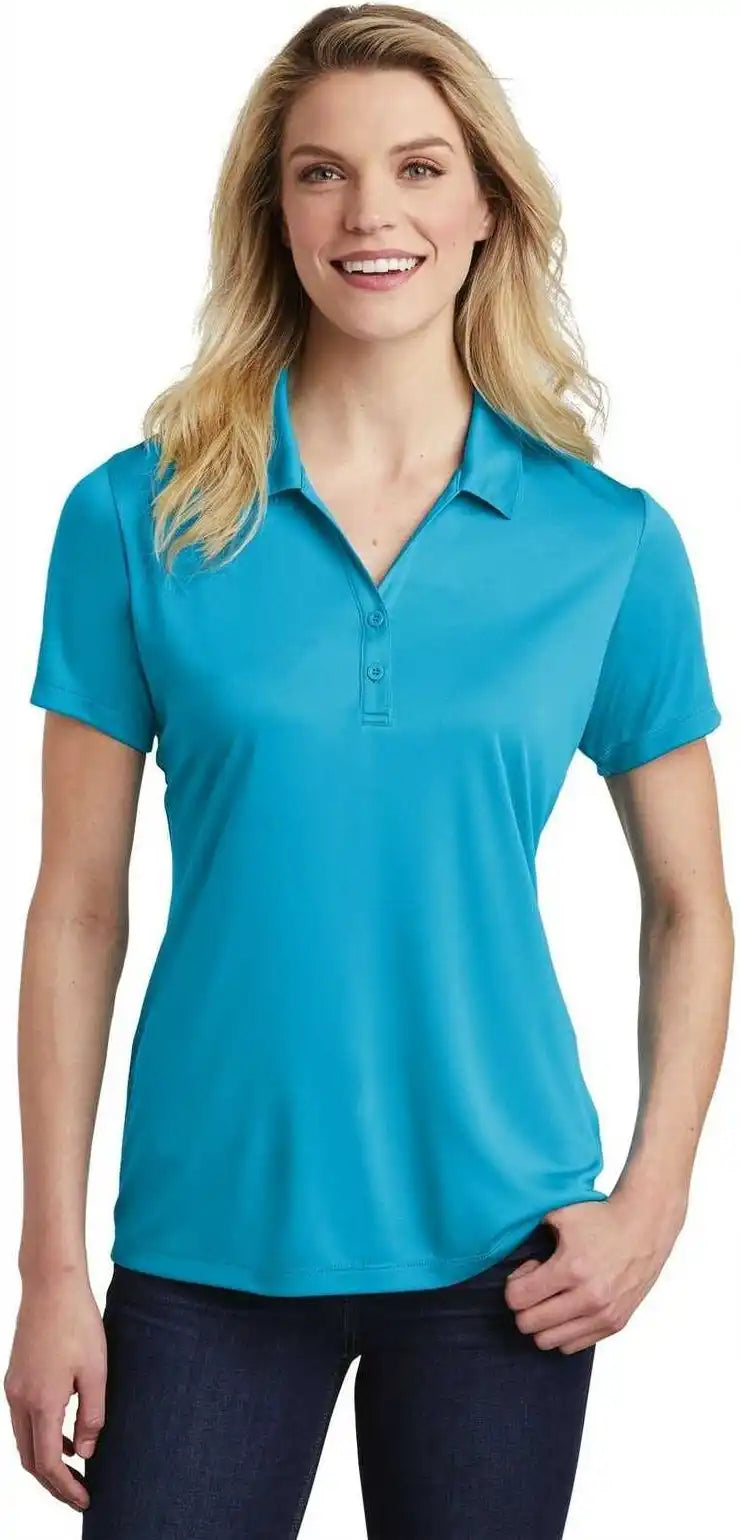 Sport Tek Lst550 Ladies Posicharge Competitor Polo Atomic Blue
