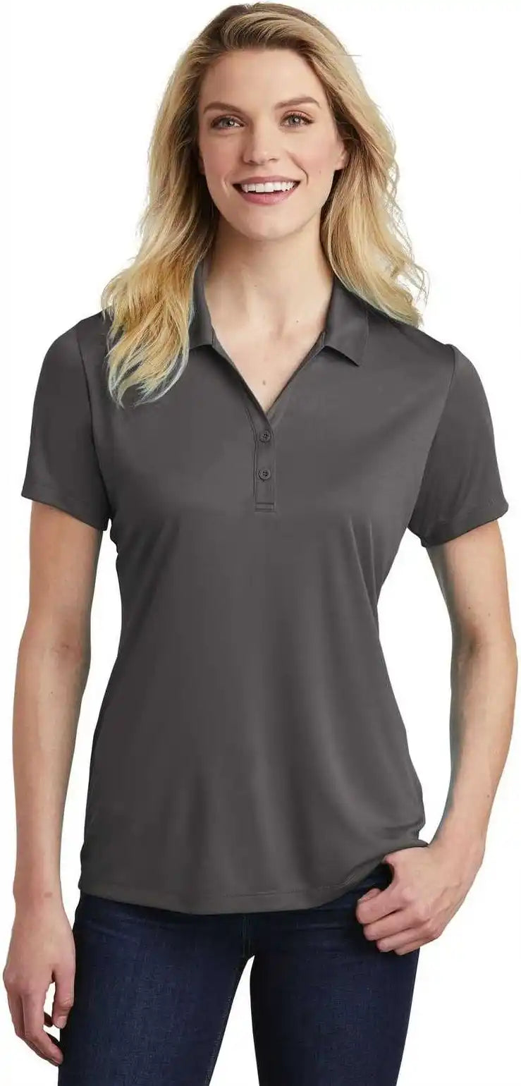 Sport Tek Lst550 Ladies Posicharge Competitor Polo Iron Gray
