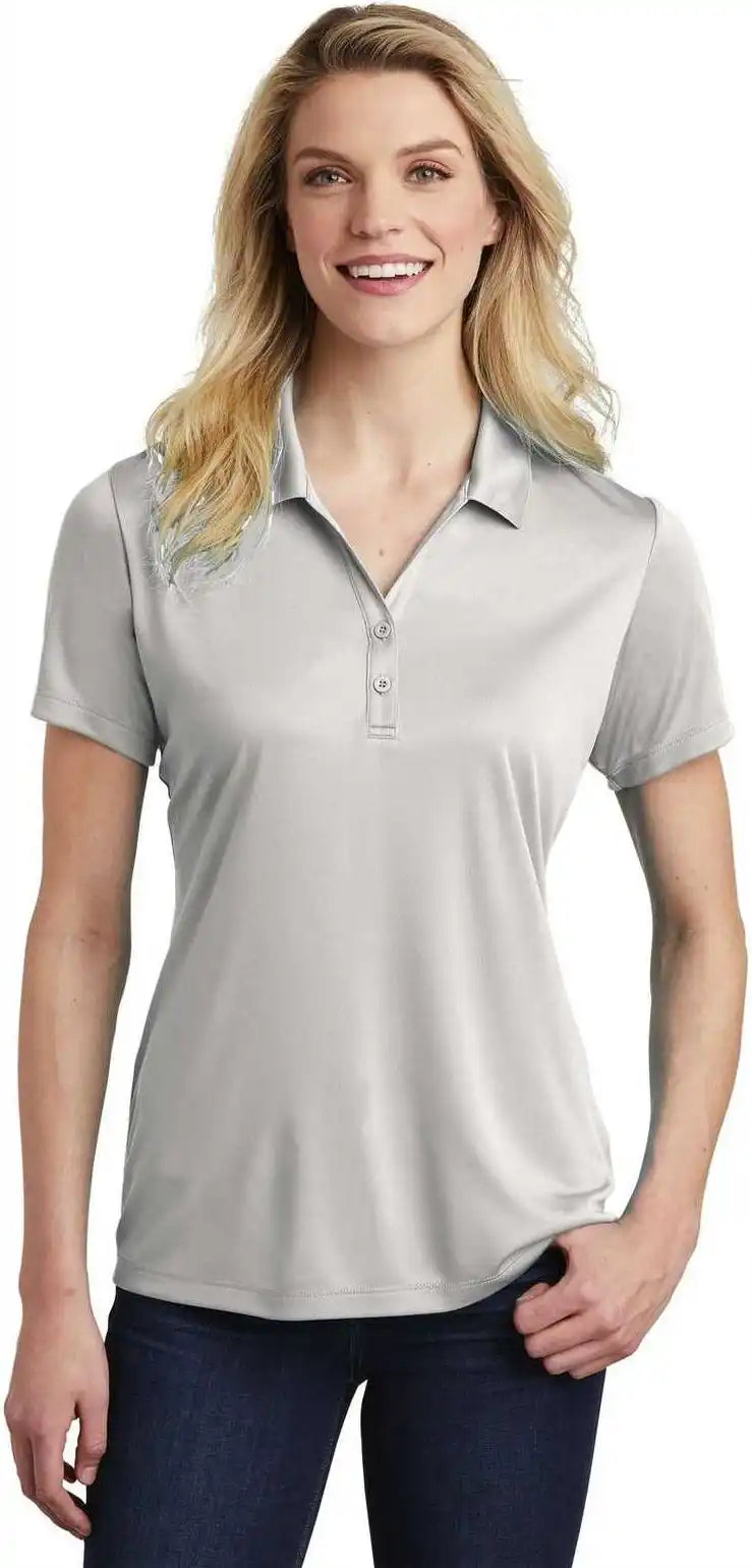 Sport Tek Lst550 Ladies Posicharge Competitor Polo Silver