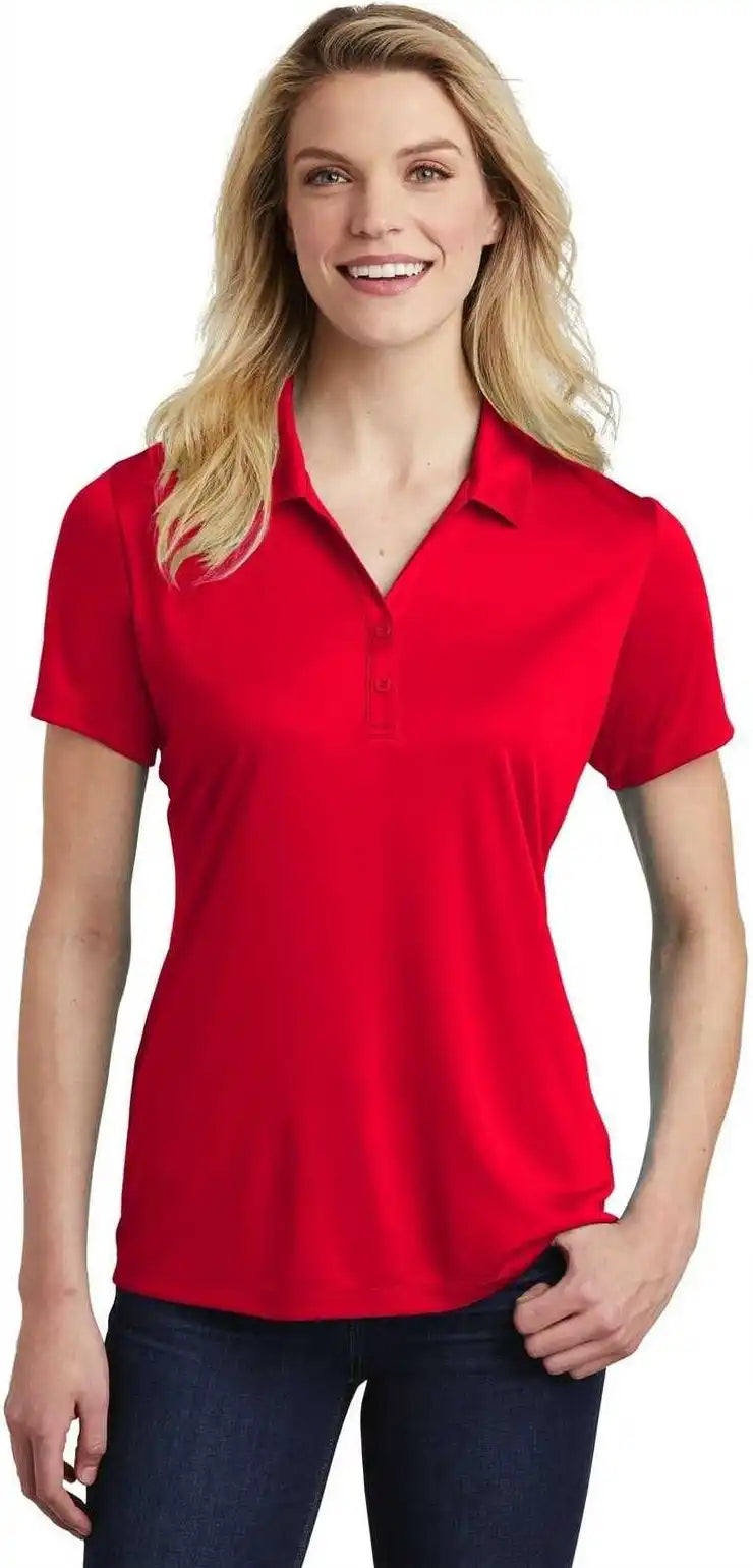Sport Tek Lst550 Ladies Posicharge Competitor Polo True Red