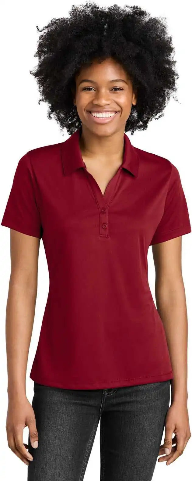 Sport-tek Lst550 Women’s Posicharge Competitor Polo - Deep Red
