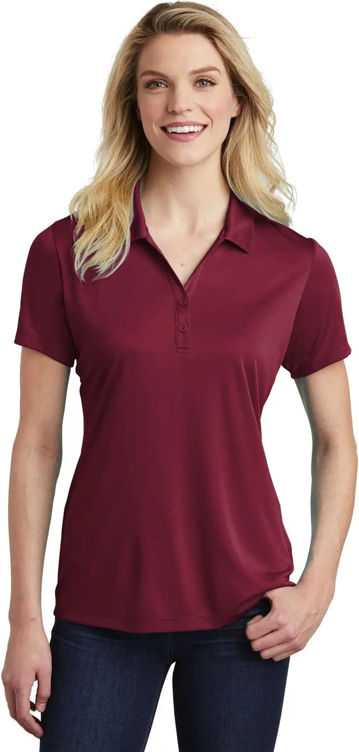 Sport-tek Lst550 Women’s Posicharge Competitor Polo - Maroon - Ladies Xs
