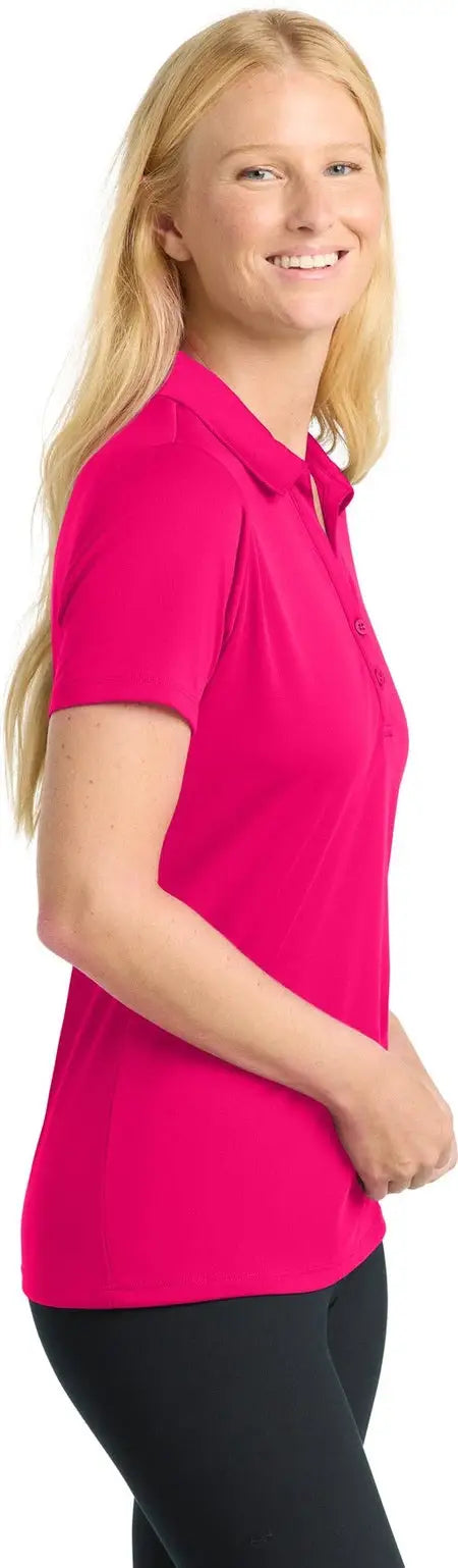 Sport-tek Lst550 Women’s Posicharge Competitor Polo - Pink Raspberry