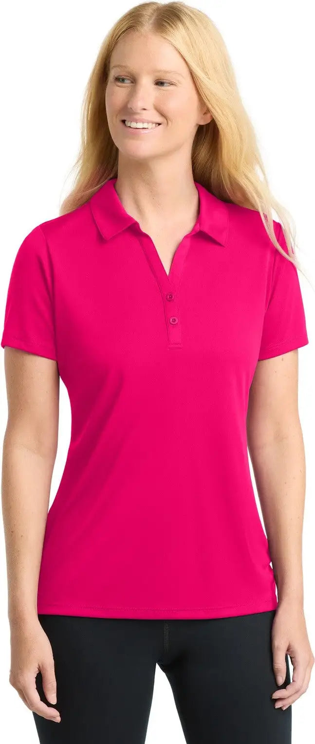 Sport-tek Lst550 Women’s Posicharge Competitor Polo - Pink Raspberry