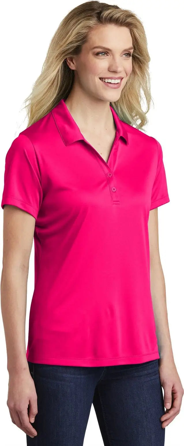 Sport-tek Lst550 Women’s Posicharge Competitor Polo - Pink Raspberry
