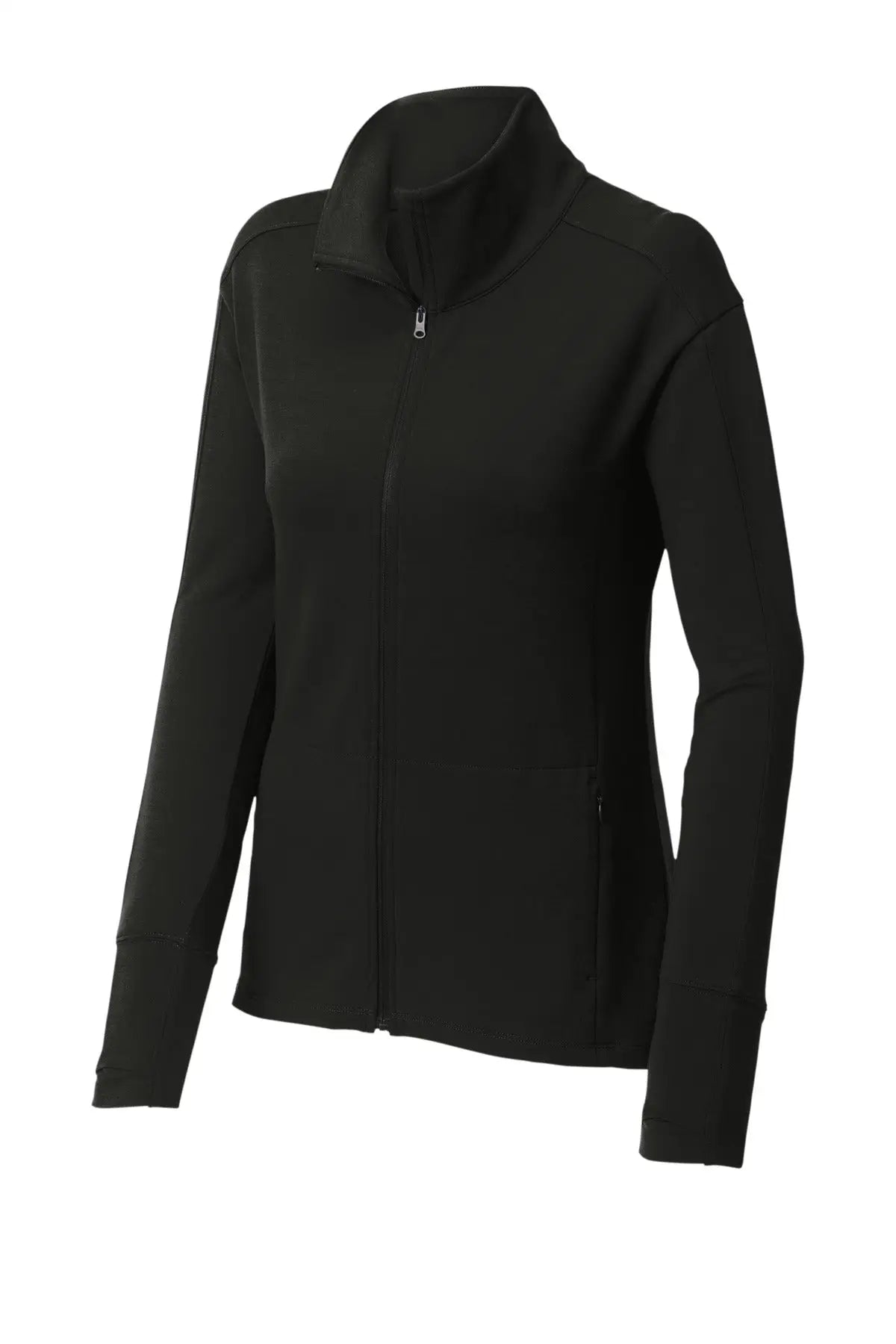 Sport-tek Lst560 Women’s Sport-wick Flex Fleece Full-zip - Black