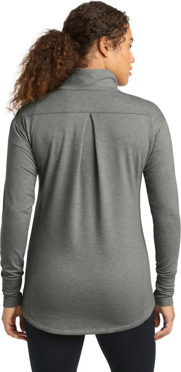 Sport-tek Lst560 Women’s Sport-wick Flex Fleece Full-zip - Light Gray Heather