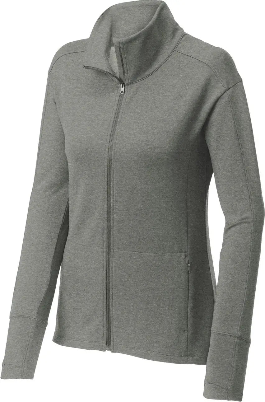 Sport-tek Lst560 Women’s Sport-wick Flex Fleece Full-zip - Light Gray Heather