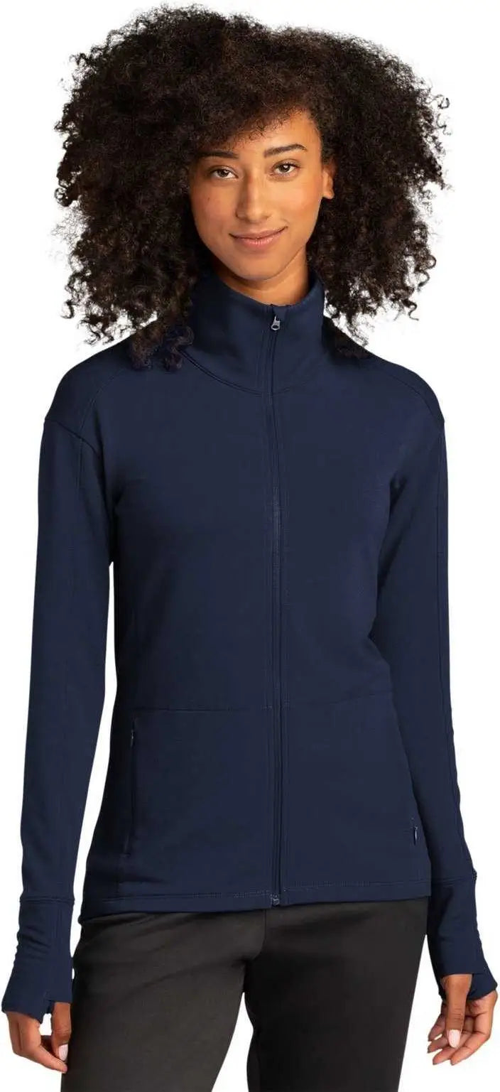 Sport-tek Lst560 Women’s Sport-wick Flex Fleece Full-zip - True Navy