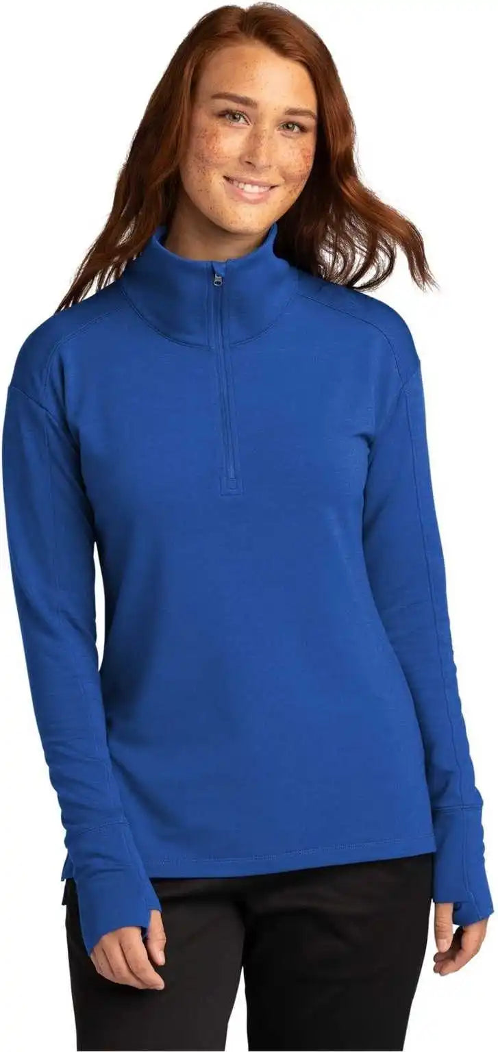 Sport Tek Lst561 Ladies Wick Flex Fleece 1/4 Zip True Royal