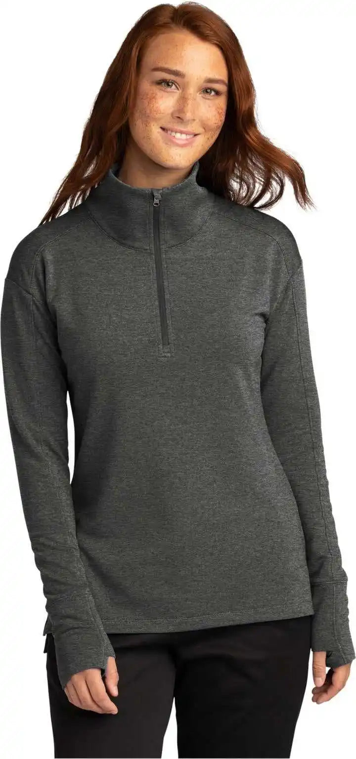 Sport-tek Lst561 Women’s Sport-wick Flex Fleece 1/4-zip - Dark Grey Heather