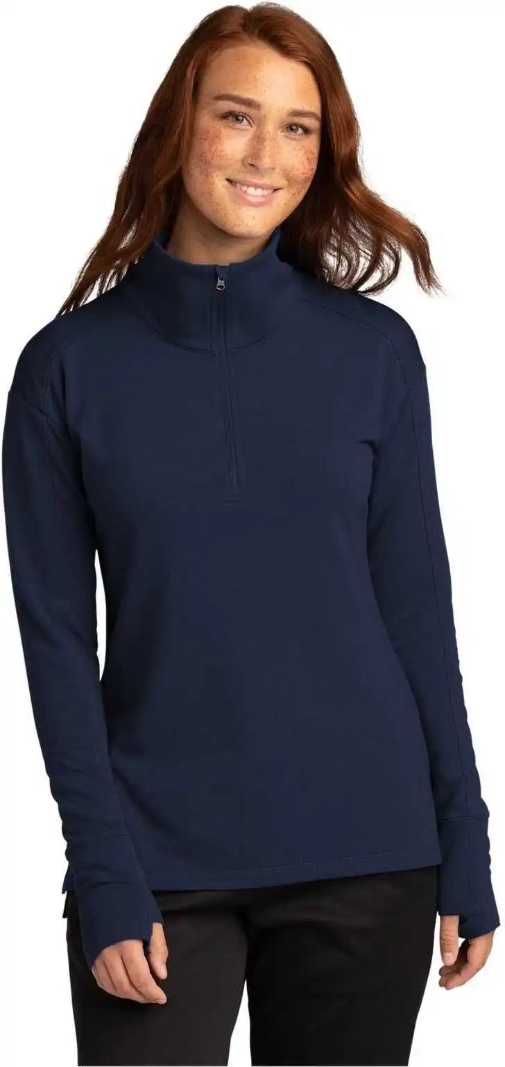Sport-tek Lst561 Women’s Sport-wick Flex Fleece 1/4-zip - True Navy