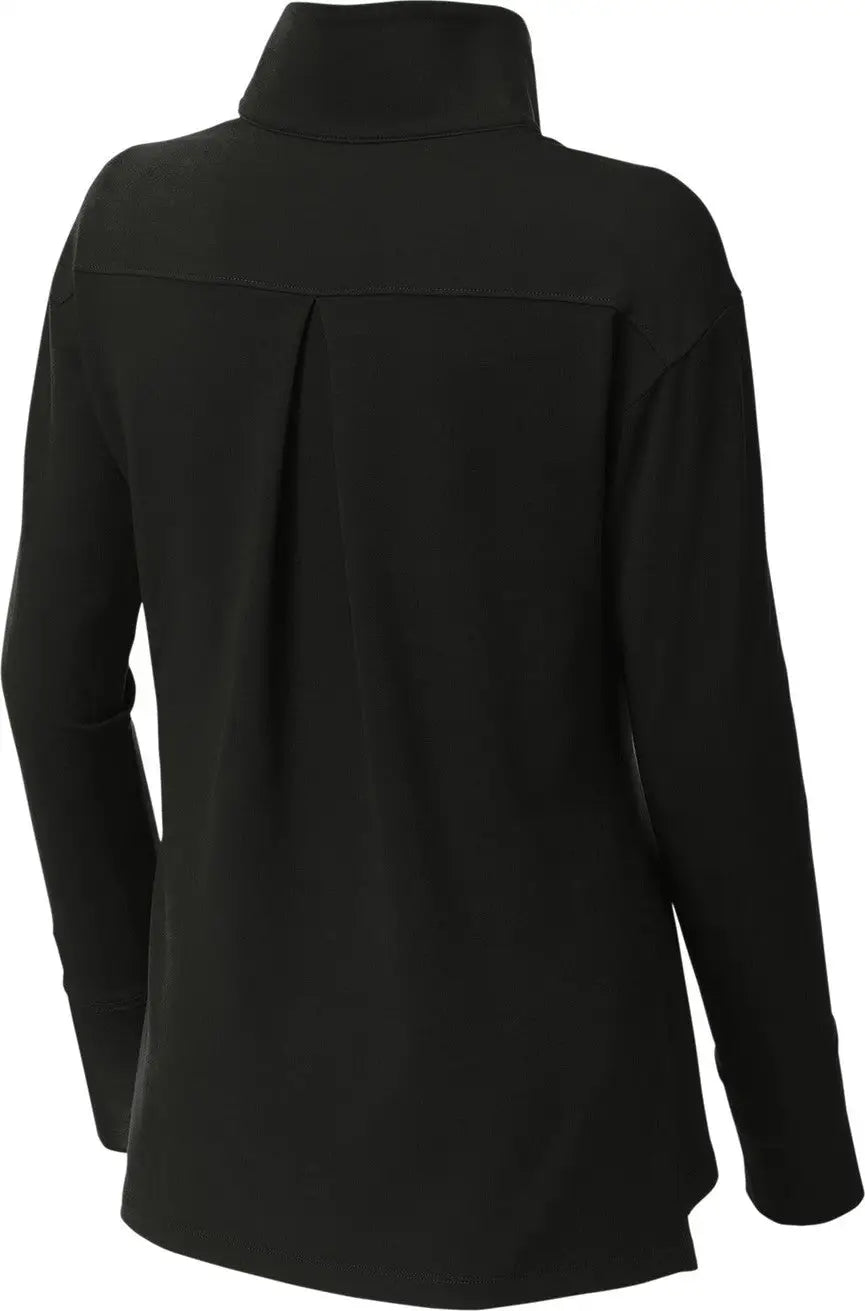 Sport-tek Lst561 Women’s Sport-wick Flex Fleece 1/4-zip - Black - Ladies Xs