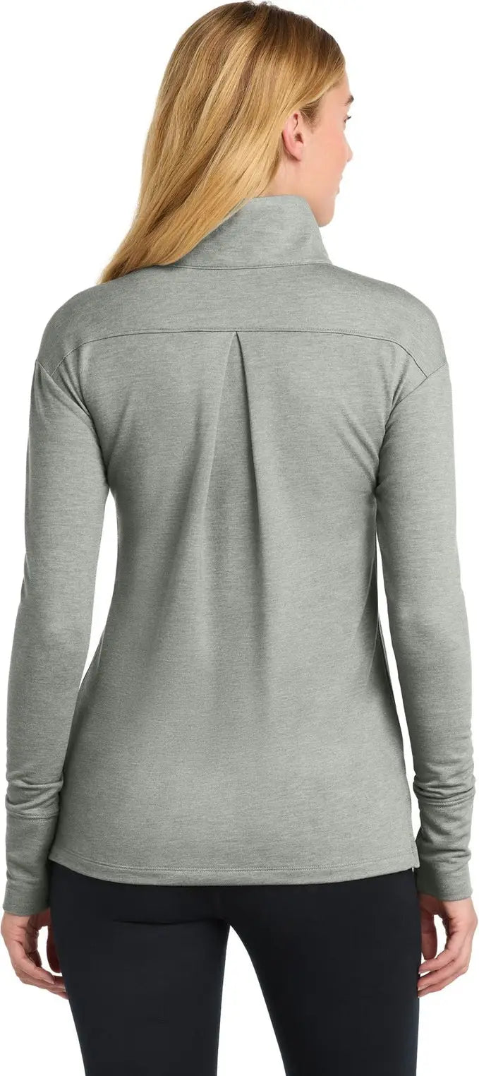 Sport-tek Lst561 Women’s Sport-wick Flex Fleece 1/4-zip - Light Gray Heather