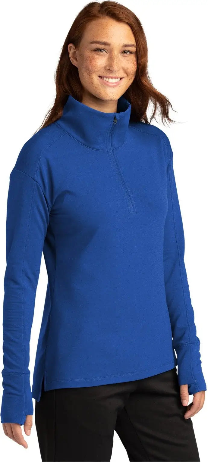 Sport-tek Lst561 Women’s Sport-wick Flex Fleece 1/4-zip - True Royal