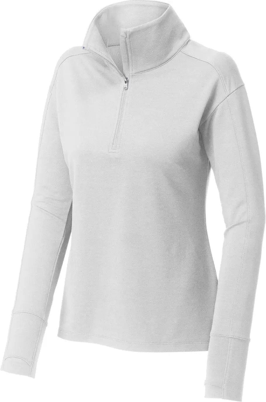 Sport-tek Lst561 Women’s Sport-wick Flex Fleece 1/4-zip - White