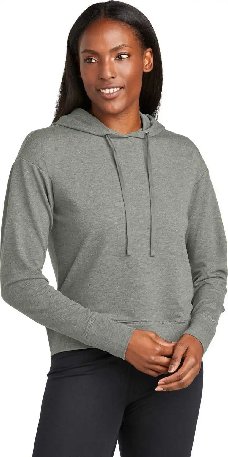 Sport-tek Lst562 Ladies Sport-wick Flex Fleece Pullover Hoodie - Light Grey Heather