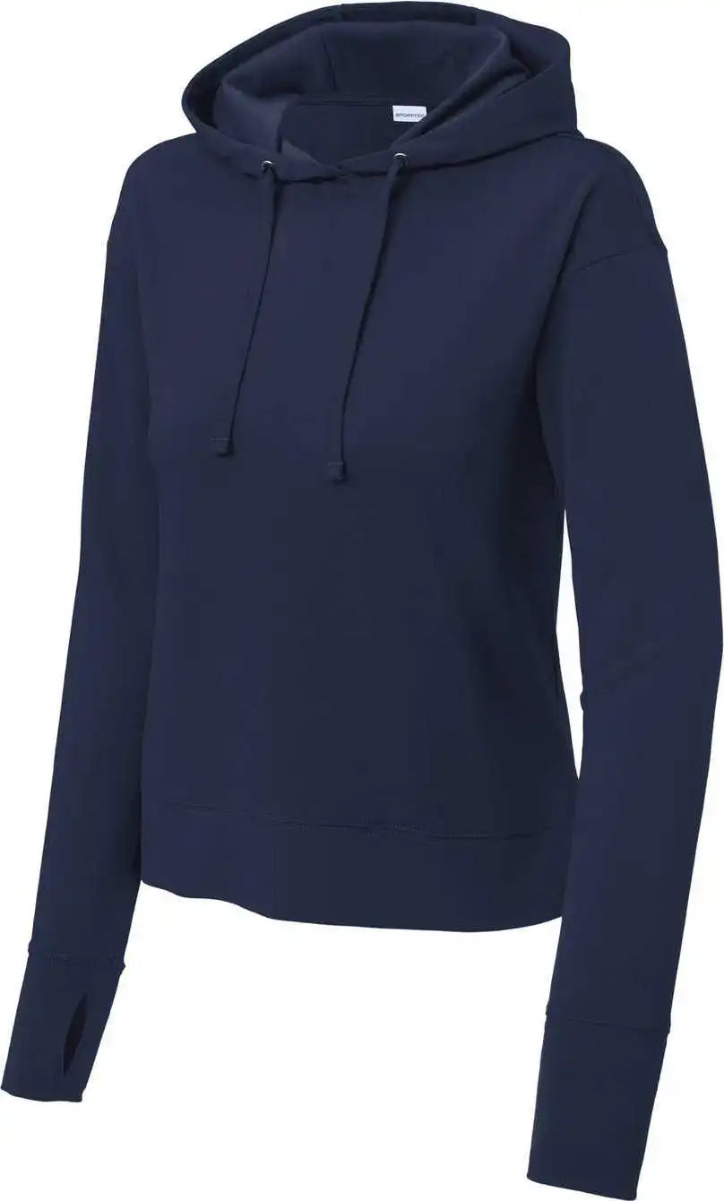Sport Tek Lst562 Ladies Wick Flex Fleece Pullover Hoodie True Navy