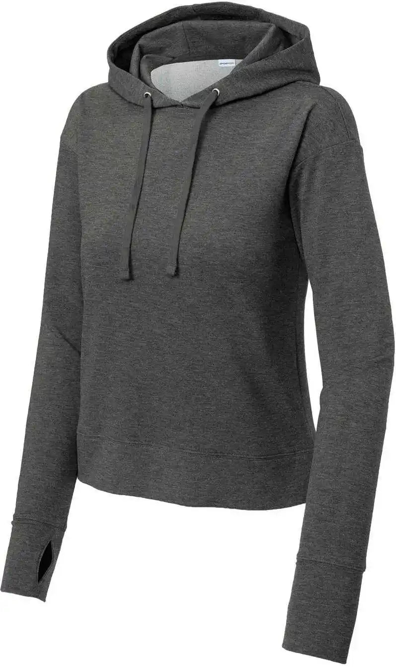 Sport-tek Lst562 Women’s Sport-wick Flex Fleece Pullover Hoodie - Dark Grey Heather
