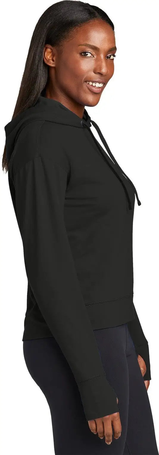 Sport-tek Lst562 Women’s Sport-wick Flex Fleece Pullover Hoodie - Black