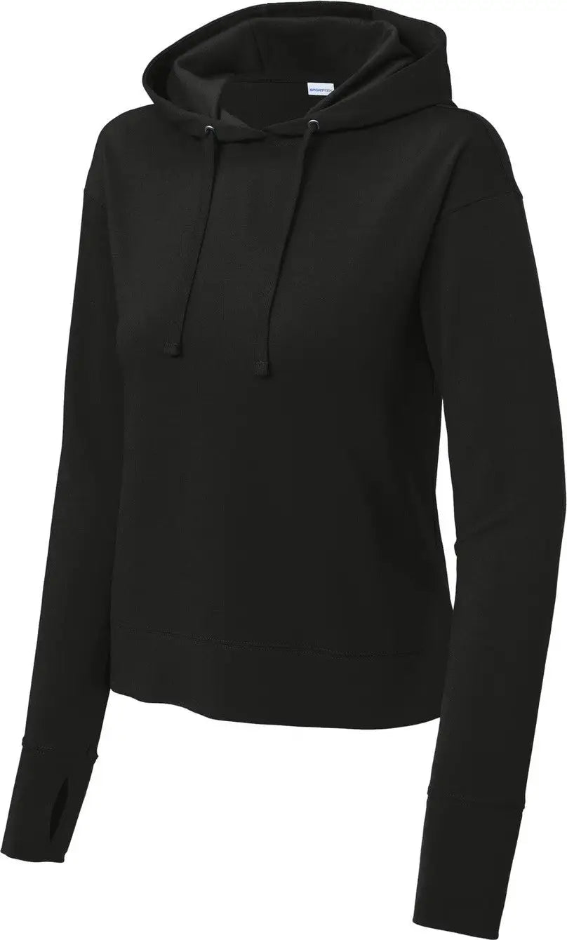 Sport-tek Lst562 Women’s Sport-wick Flex Fleece Pullover Hoodie - Black