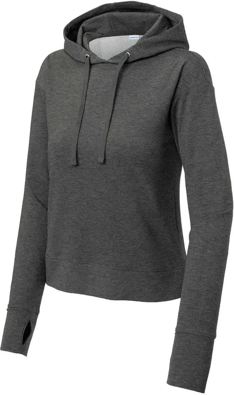 Sport-tek Lst562 Women’s Sport-wick Flex Fleece Pullover Hoodie - Dark Grey Heather