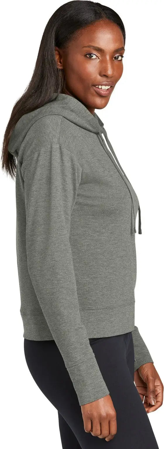 Sport-tek Lst562 Women’s Sport-wick Flex Fleece Pullover Hoodie - Light Gray Heather
