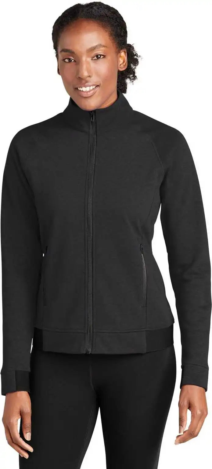 Sport Tek Lst570 Ladies Posicharge Strive Full Zip Black