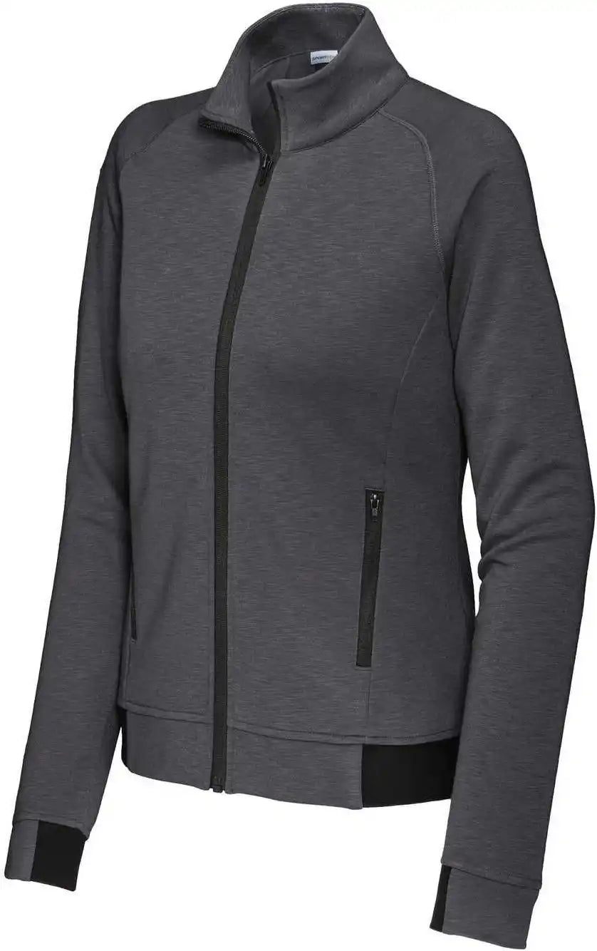 Sport Tek Lst570 Ladies Posicharge Strive Full Zip Graphite