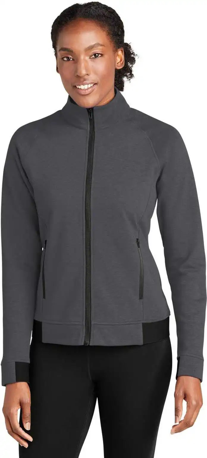 Sport Tek Lst570 Ladies Posicharge Strive Full Zip Graphite