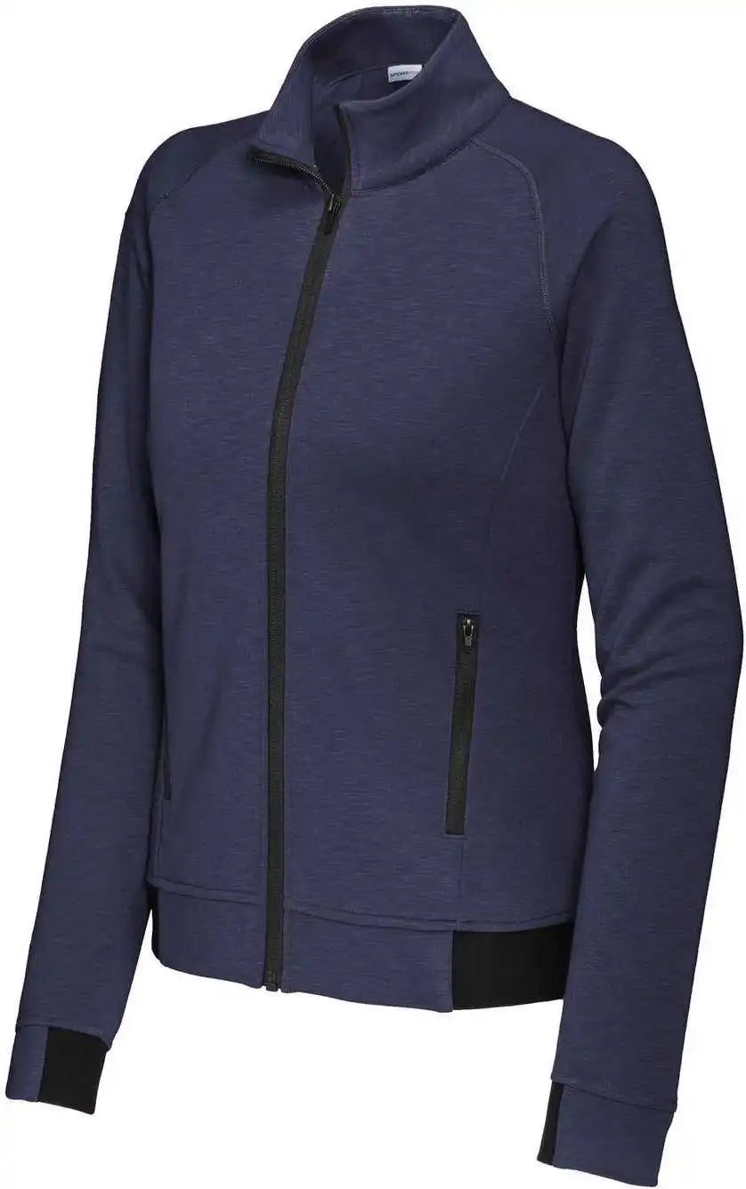 Sport Tek Lst570 Ladies Posicharge Strive Full Zip True Navy