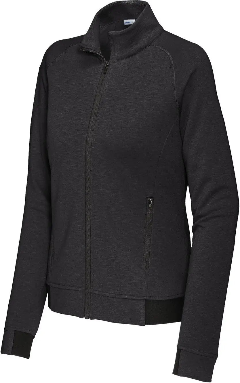 Sport-tek Lst570 Women’s Posicharge Strive Full-zip - Black
