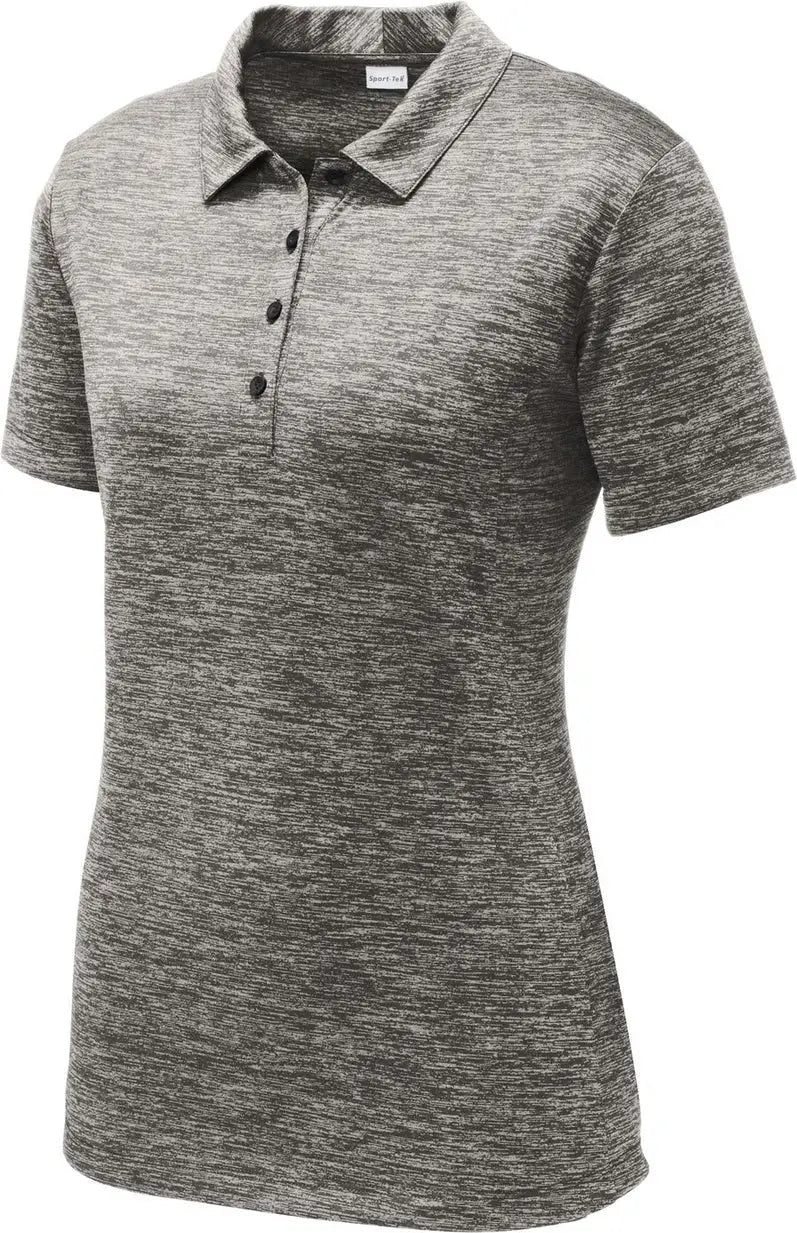 Sport-tek Lst590 Women’s Posicharge Electric Heather Polo - Black