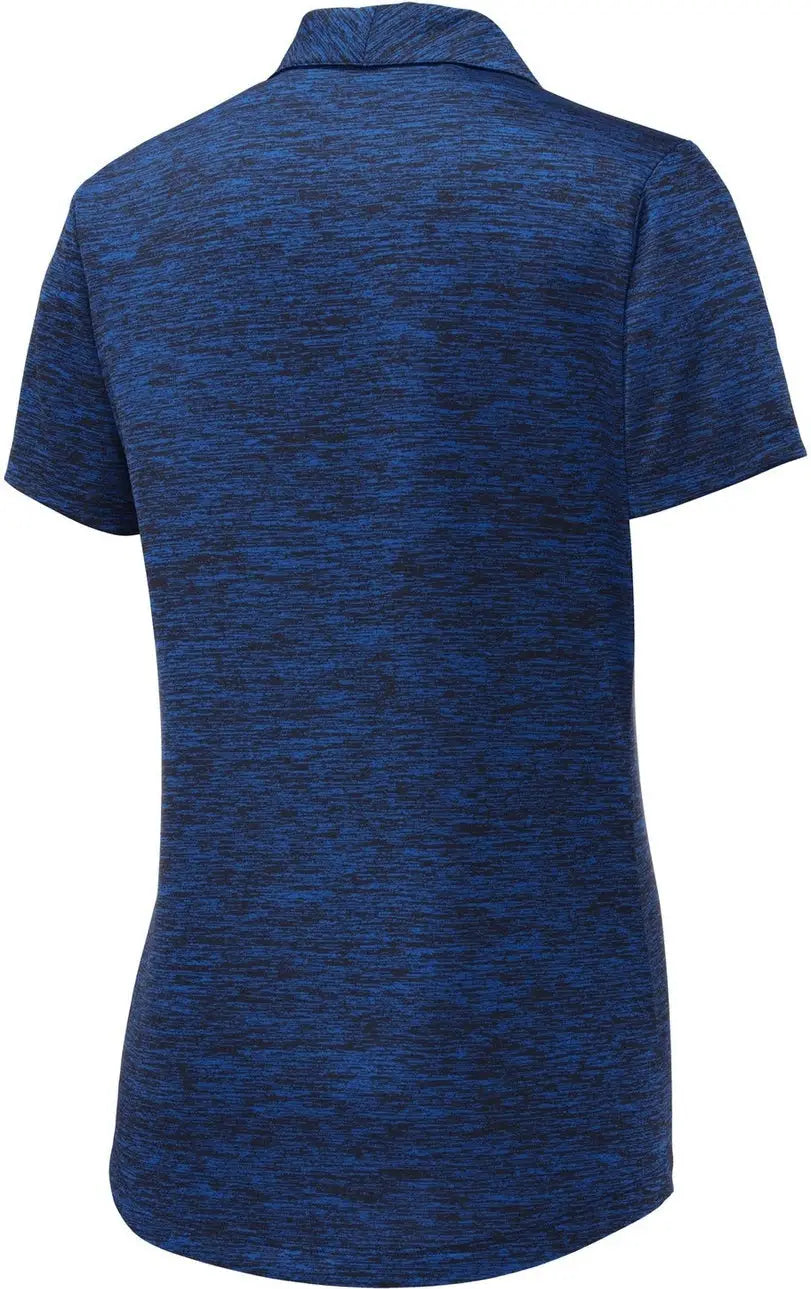 Sport-tek Lst590 Women’s Posicharge Electric Heather Polo - Dark Royal-black
