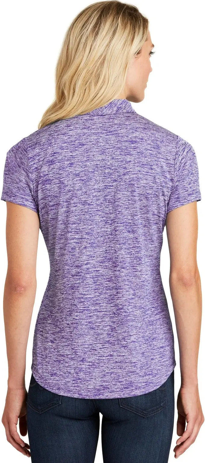 Sport-tek Lst590 Women’s Posicharge Electric Heather Polo - Purple