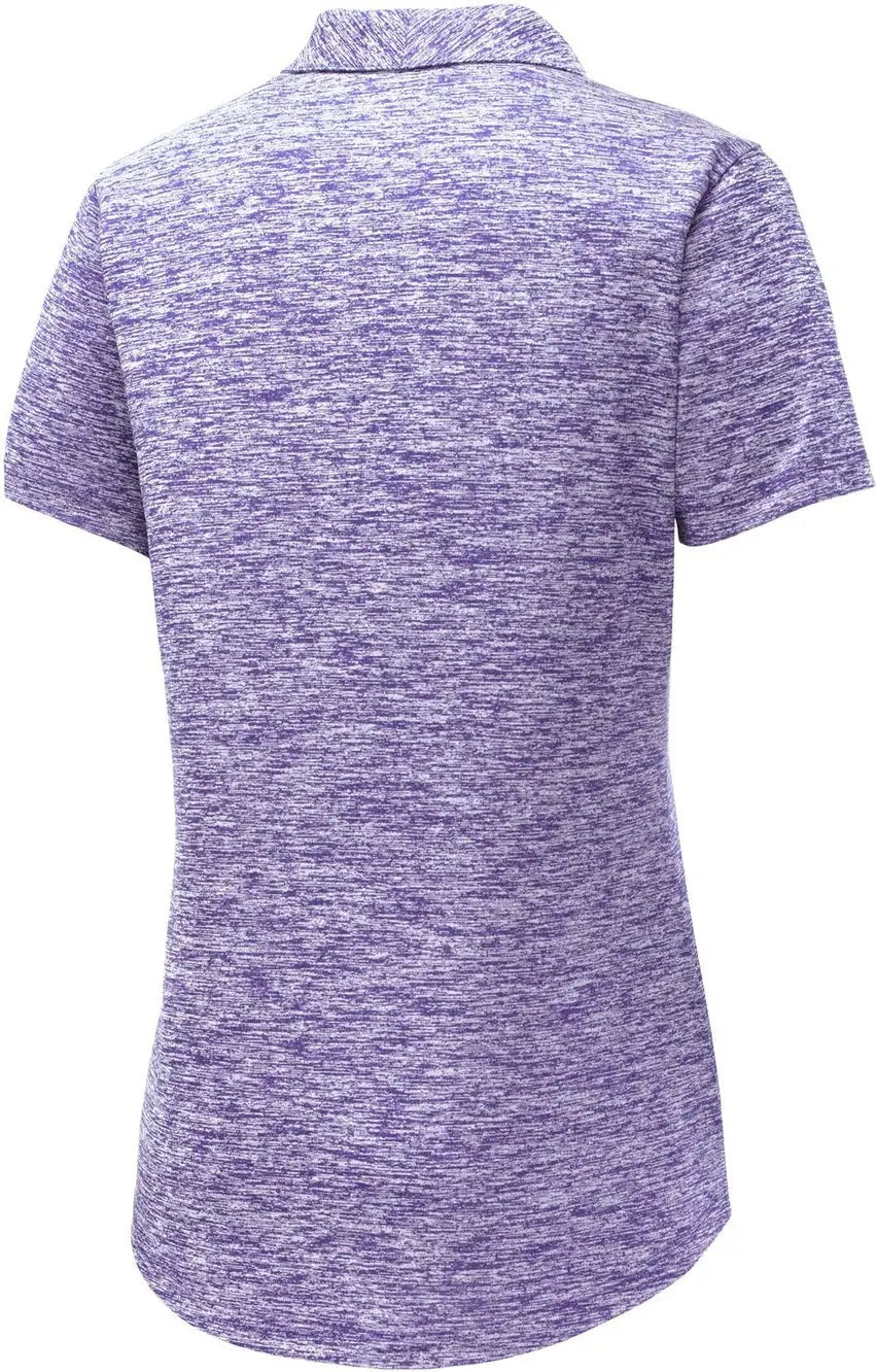 Sport-tek Lst590 Women’s Posicharge Electric Heather Polo - Purple