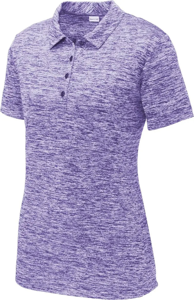 Sport-tek Lst590 Women’s Posicharge Electric Heather Polo - Purple